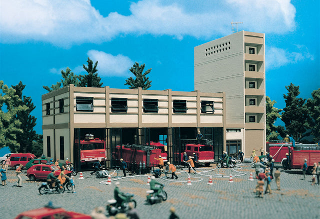 Modern Fire Station -- 12.5 x 6 x 9.5"  32 x 15 x 24cm
