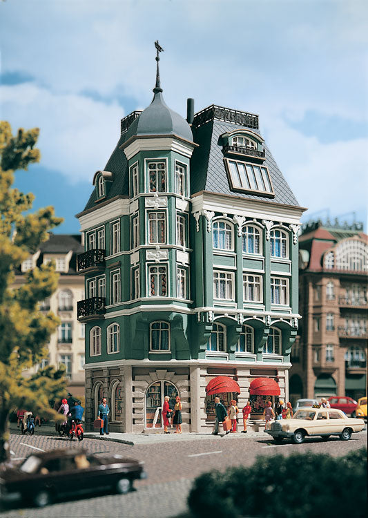 4-Story Bank Building -- 4-1/8 x 3-5/8 x 7-3/4"  10.5 x 9.3 x 19.7cm