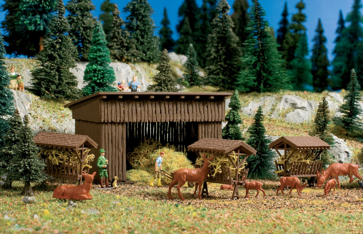 Wild Game Feeding Stand - Kit -- Shed: 3-1/8 x 2 x 2" 8 x 5 x 5.1cm Troughs:1-1/16 x 7/8 x 1-3/16" 2.7x2.2x