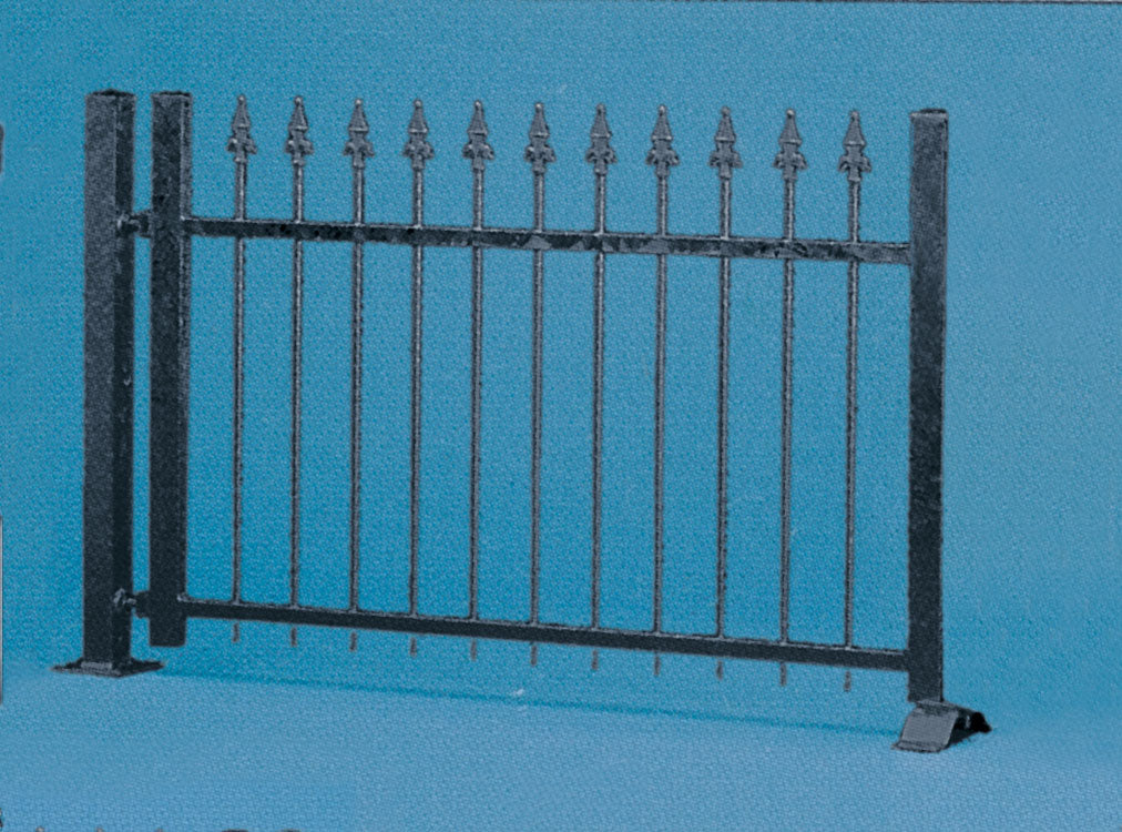 Iron Fence -- Black, Approximately Length: 74-3/4"  190cm