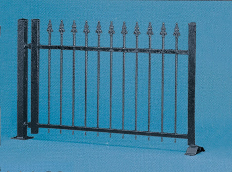 Iron Fence -- Black, Approximately Length: 74-3/4"  190cm