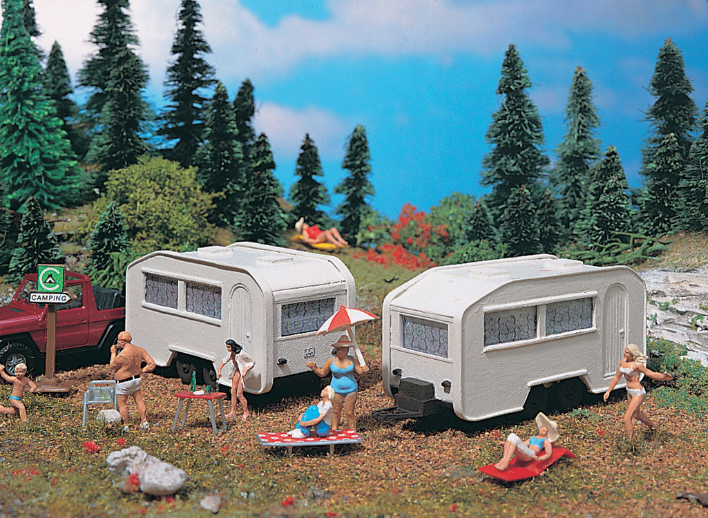 Camping Trailer pkg(2) -- 2-13/32 x 1-5/8 x 1-13/32"  6 x 4 x 3.5cm