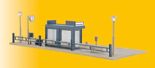Bus Stop w/LED Lights -- Kit - 7-1/2 x 3-1/8 x 2"  19 x 8 x 5cm-1