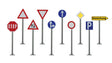 European Traffic Signs -- With Stickers for Customization-1