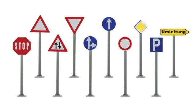European Traffic Signs -- With Stickers for Customization-1