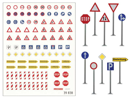 European Traffic Signs -- With Stickers for Customization-2