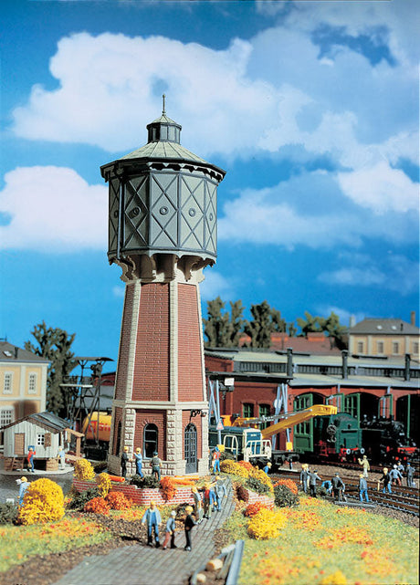 Ornate Water Tower -- 3-5/8 x 3-5/8"  9 x 9cm