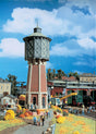 Ornate Water Tower -- 3-5/8 x 3-5/8"  9 x 9cm