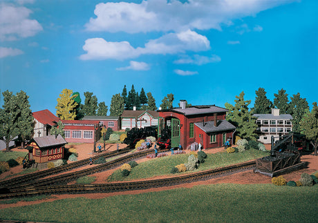 Single Stall Engine Shed -- 6-1/8 x 4-7/8 x 3-1/2"  15.5 x 12.5 x 9cm
