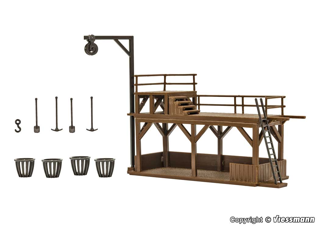 Coaling Platform -- Kit - 3-11/16 x 1-5/16 x 3-1/16" 9.4 x 3.4 x 7.8cm-2