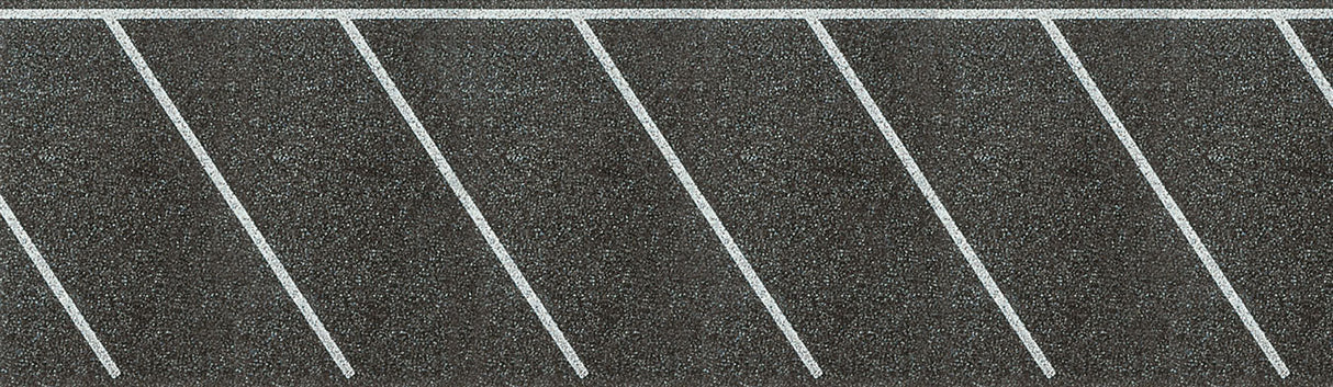 Parking Lot w/Diagonal Stalls - Self-Adhesive -- 40 x 2-13/32"  100 x 6cm