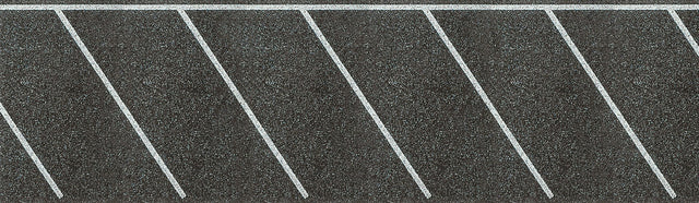 Parking Lot w/Diagonal Stalls - Self-Adhesive -- 40 x 2-13/32"  100 x 6cm