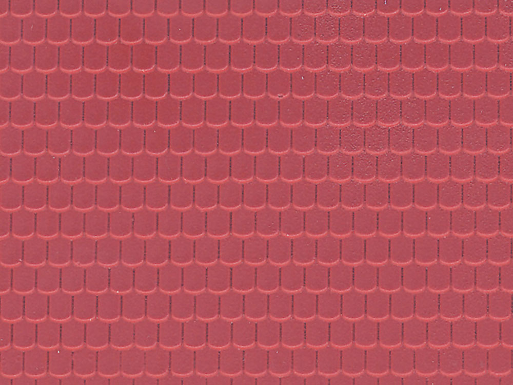 Textured Styrene Sheet -- Red Roof Tile