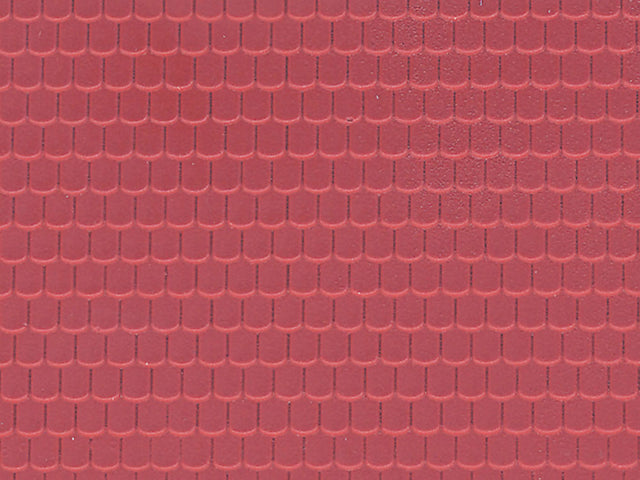 Textured Styrene Sheet -- Red Roof Tile