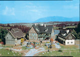 Brick Shed with Wood Fence -- Kit - 2 x 1-3/8 x 1-1/16"  5 x 3.5 x 2.7cm-2
