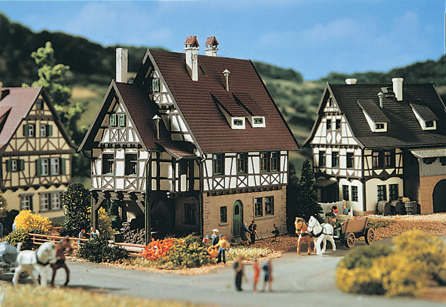 Half-Timbered House -- 3-7/8 x 2-5/8" 9.8 x 6.8cm