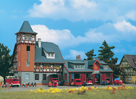 Fire Station -- 9-5/8 x 3-5/8" 24.6 x 9.3cm