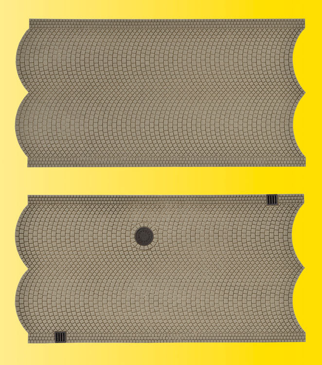 Cobblestone Street Sections -- 5-7/8 x 3-1/8"  15 x 8cm pkg(3)