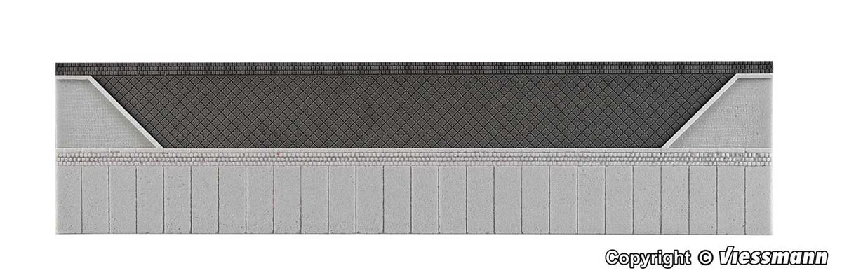 Pavement with Bus Parking Spot - Stone Art -- 12-5/8 x 2-9/16"  32 x 6.6cm