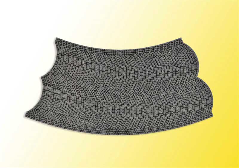 Flexible Cobblestone Street Curve - Stone Art -- 45 Degree Curve, 5-15/16"  15cm Radius