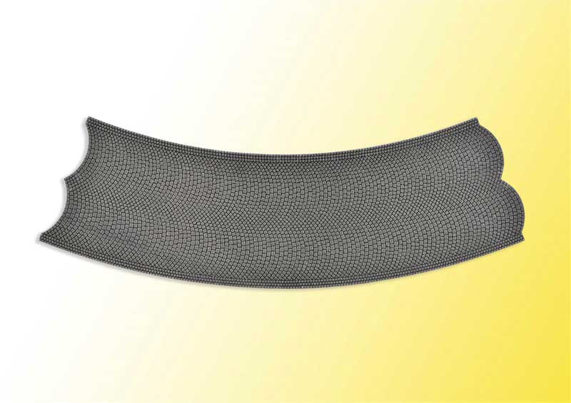 Flexible Cobblestone Street Curve - Stone Art -- 45 Degree Curve, 11-13/16"  30cm Radius