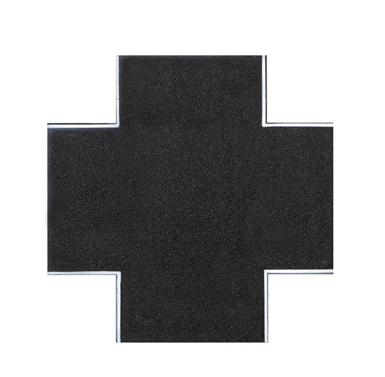 Weathered Asphalt Street 90-Degree Intersection -- 5-7/8 x 5-7/8"  15 x 15cm