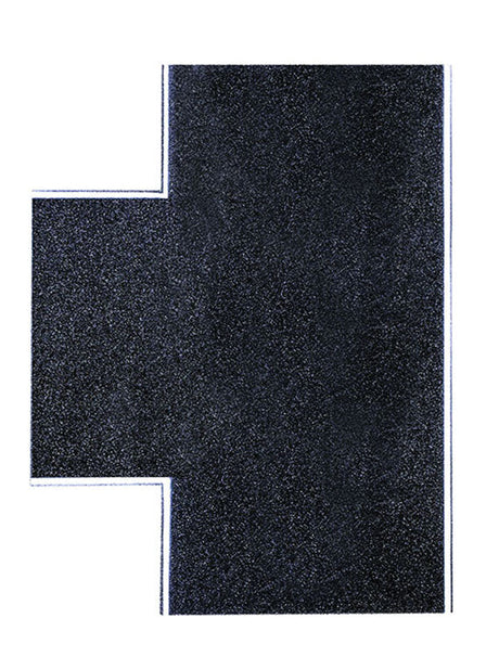 Weathered Asphalt Street 90 Degree T Intersection -- 6-1/8 x 5-1/8"  15.5 x 13cm
