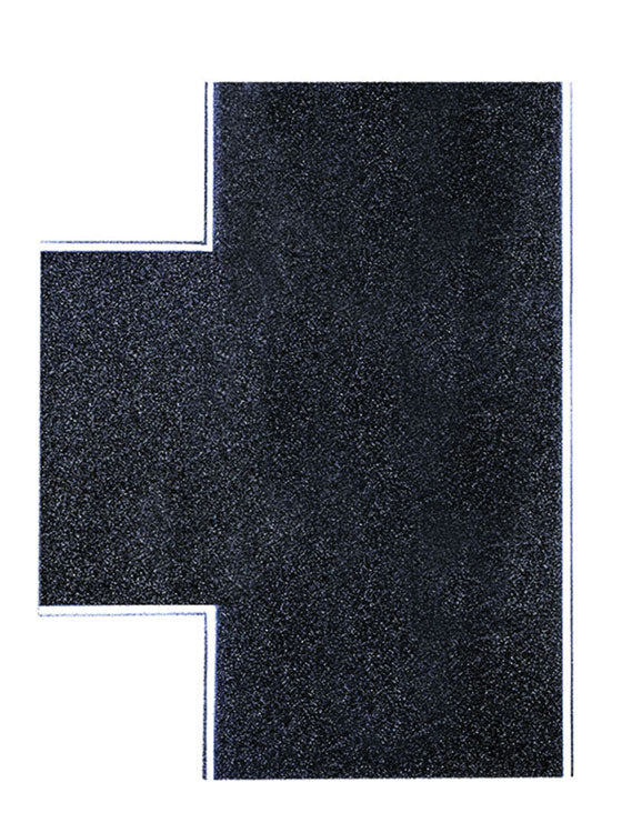Weathered Asphalt Street 90 Degree T Intersection -- 6-1/8 x 5-1/8"  15.5 x 13cm