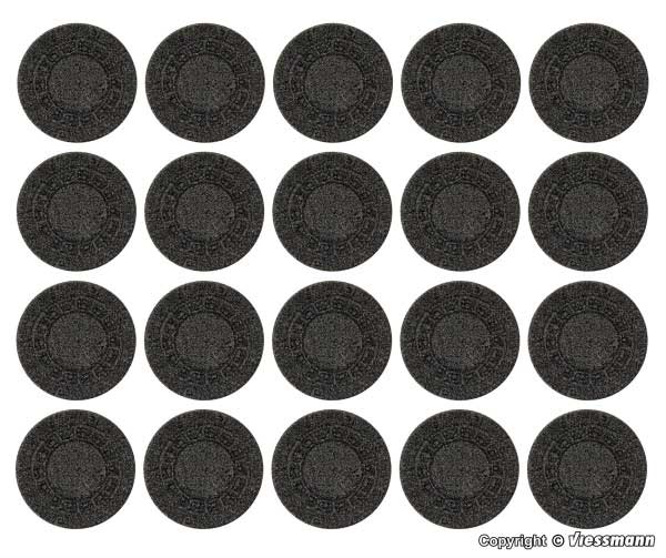 Manhole Covers - Stone Art -- pkg(20)