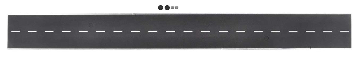 Asphalt Street with Groove for Magnetic Tape - Stone Art -- Straight/Flexible 75 x 8cm