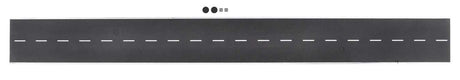 Asphalt Street with Groove for Magnetic Tape - Stone Art -- Straight/Flexible 75 x 8cm