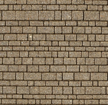 Rubble Masonry Wall -- 10-1/4 x 6-11/16"  26 x 17cm