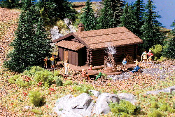 Log Cabin w/Barbecue Pit