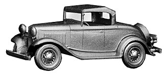 Automobile 1932 -- Roadster (Top Up)