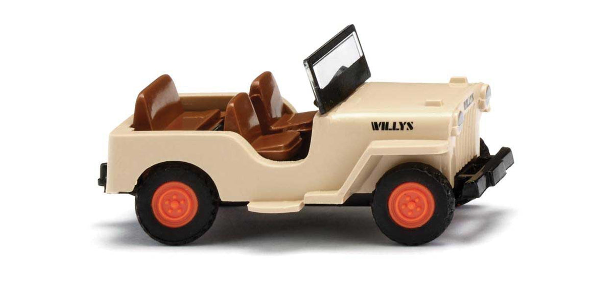 1949-1953 Willys Jeep CJ-3A SUV - Assembled -- Beige, Brown