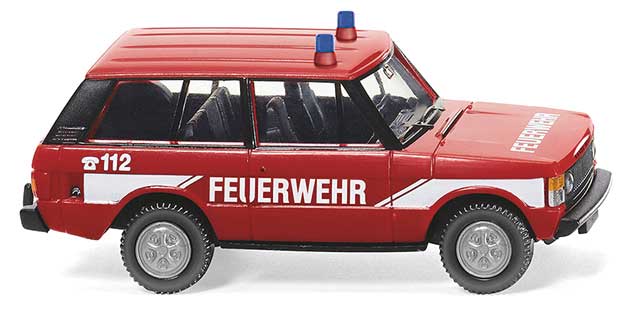 1970 Range Rover - Assembled -- Fire Department (red, white, German Lettering)