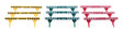 Traffic Barricades -- 3 Each: Green, Yellow, Red