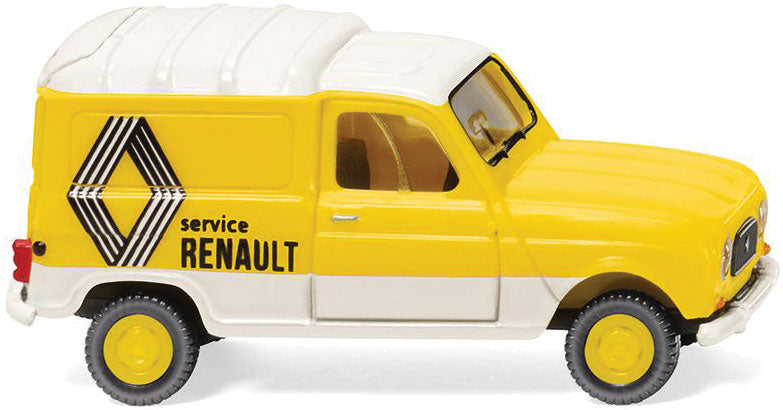 1961 Renault R4 Fourgonnette Delivery Truck - Assembled -- Renault Service (yellow, white)