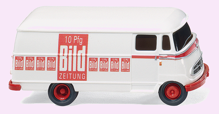 1955 Mercedes-Benz L 319 Cargo Van - Assembled -- Bild (white, red, German Lettering)