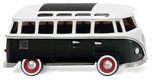 1963 Volkswagen T1 Samba Passenger Van w/Skylights - Assembled -- Black, White