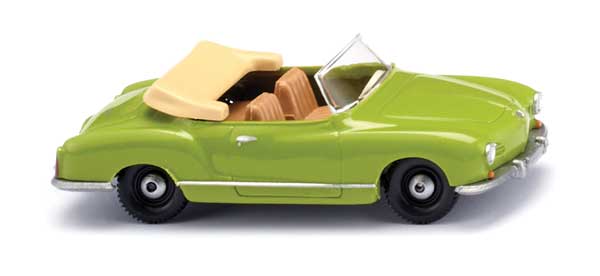 1957-1967 Volkswagen Karmann Ghia Convertible - Assembled -- Top Down (lime green)