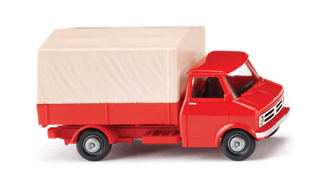 1969-1988 Bedford Low-Side Delivery Truck w/Canvas Cover - Assembled -- Red, Beige