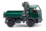 Unimog U20 Heavy-Duty Truck w/Crane - Assembled -- Green Gray-1