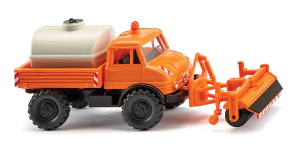 1956-1966 Unimog U 406 - Assembled -- Municipal Service (orange, black)
