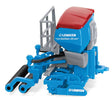 Lemken Solitair 25 with Zirkon 12 Harrow Farm Machine - Assembled -- Blue, Red, Gray