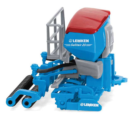 Lemken Solitair 25 with Zirkon 12 Harrow Farm Machine - Assembled -- Blue, Red, Gray