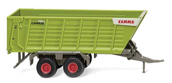 Claas Forage Trailer - Assembled -- Green, Gray, White, Red