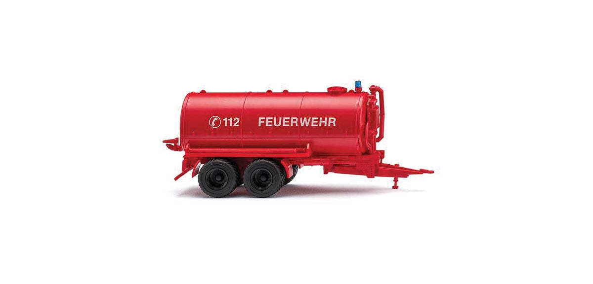 Water Trailer - Assembled -- Fire Department (red, white, German Lettering)