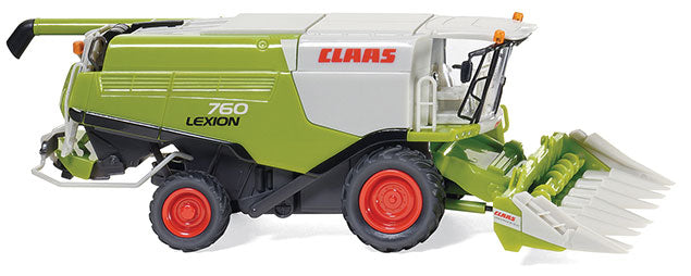 Claas Lexion 760 Combine w/Conspeed Corn Head - Assembled -- Claas (green, white, red)