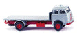 1960-1967 MAN Pausbacke Flatbed Delivery Truck - Assembled -- Silver, Red